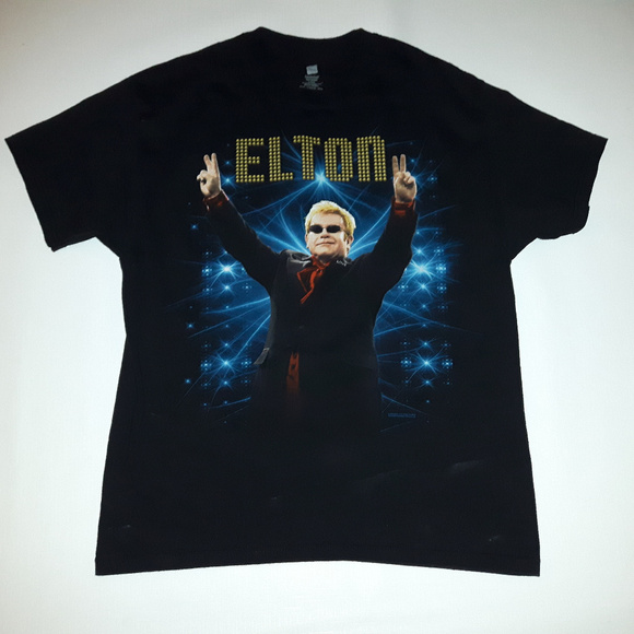 2012 Elton John Concert Tour Shirt L Rocketman - Picture 1 of 3
